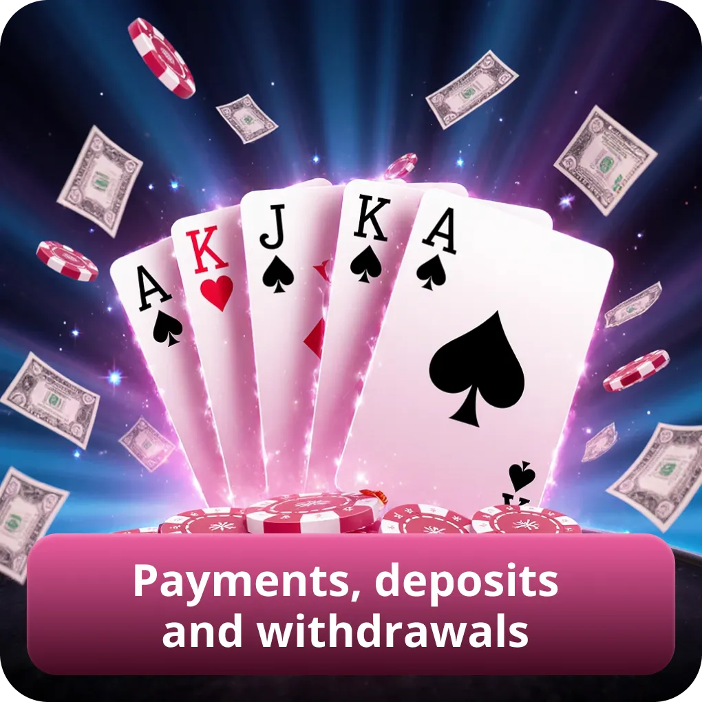 Payments, deposits and withdrawals