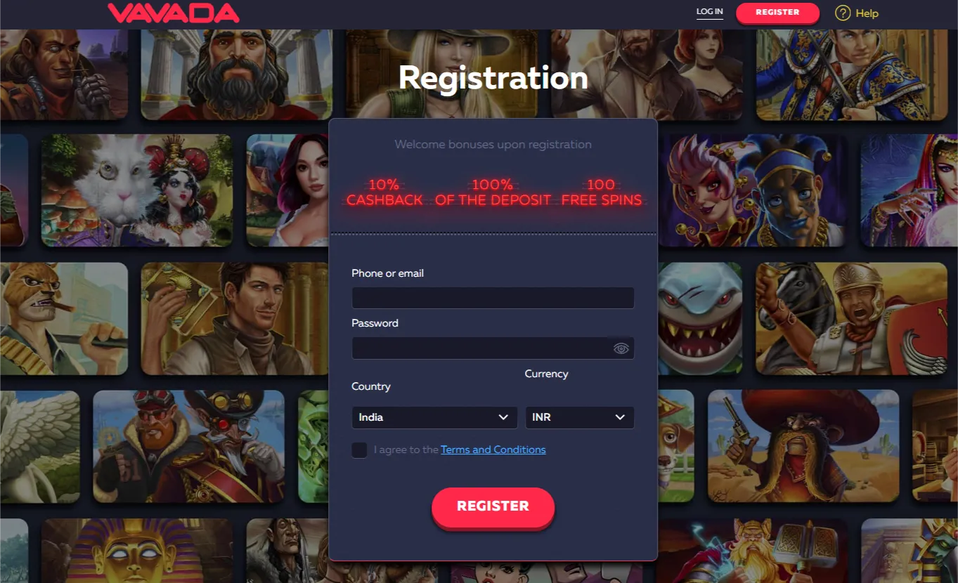 Vavada registration and Vavada sign up process 